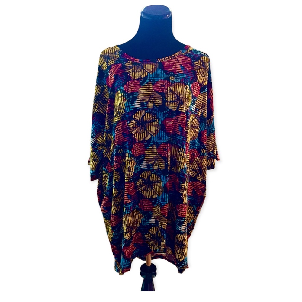 2XL LuLaRoe Irma Tunic NEW Beautiful Striped Floral